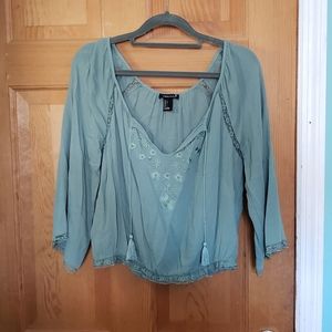 Forever 21 green blouse